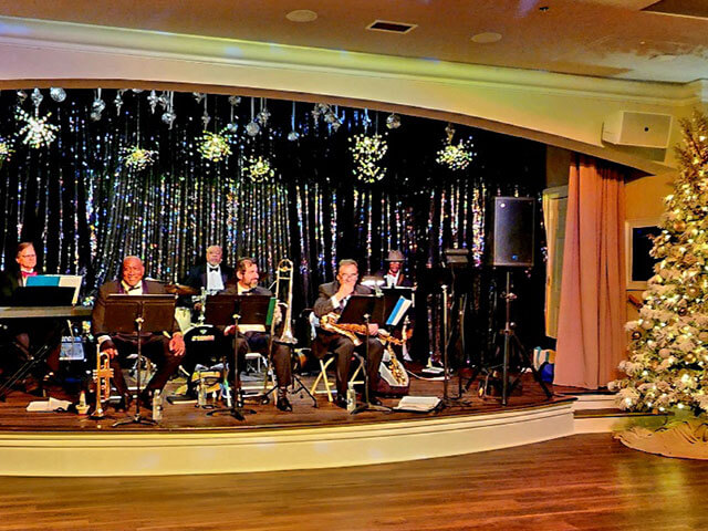 Band playing in ballroom